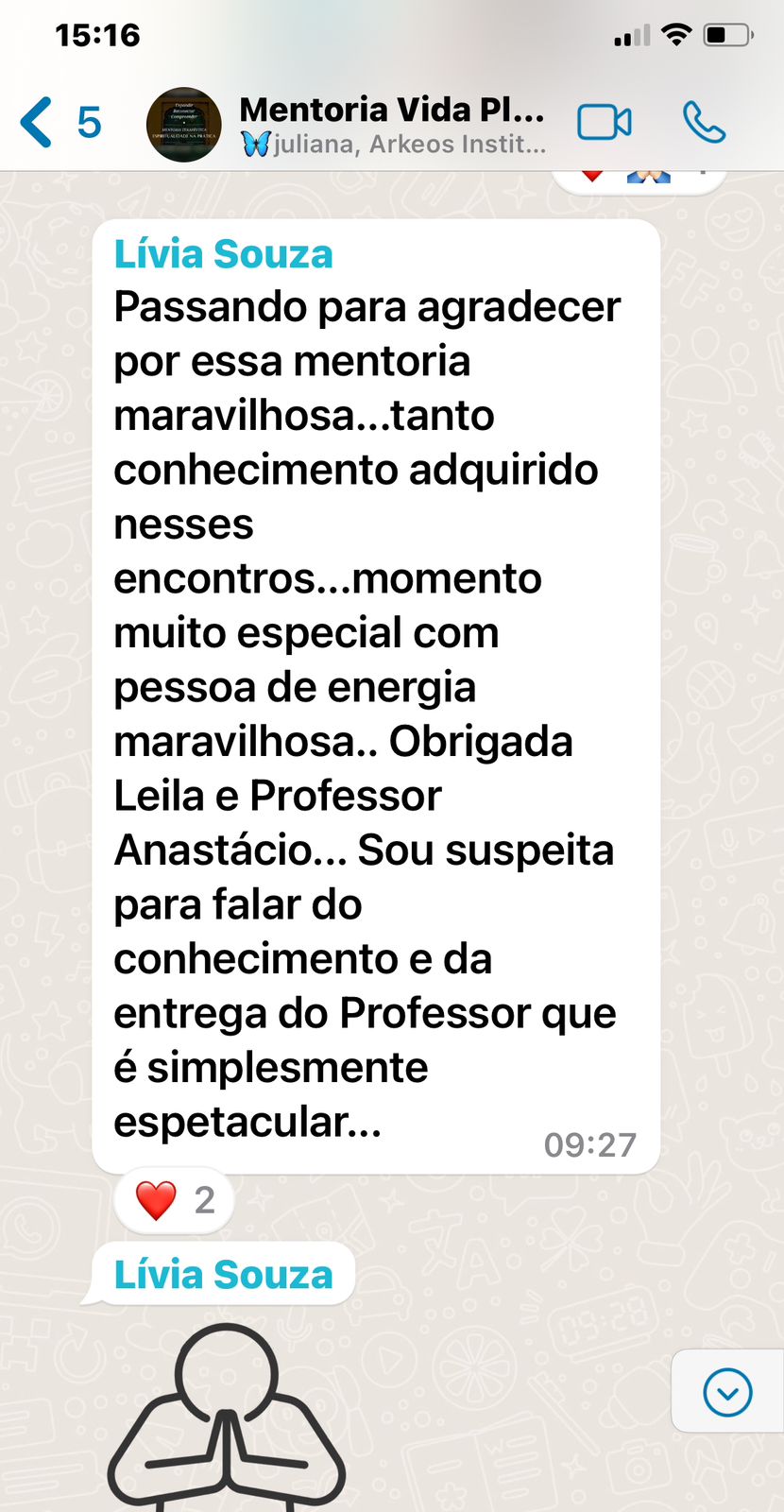 Depoimento 4 de participante do projeto